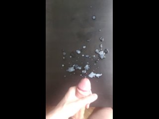 slow motion video. slowmo cummed from jerking off his dick. slowmo cum cock dick jerk cfnm joi cam big handjob tits boobs cumshot